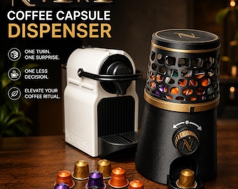 Hand-Turned Random Nespresso Capsule Dispenser – Elegant Coffee Pod Selector