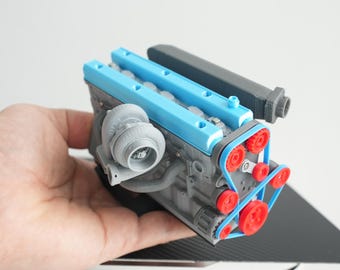 Gedetailleerde 2Jz-motor, volledig 3D-geprint (STL-bestand)