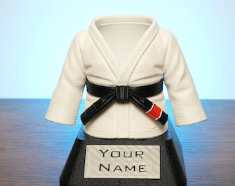 Gepersonaliseerde Jiu Jitsu Gi-trofee | Aangepaste BJJ-riemdisplay