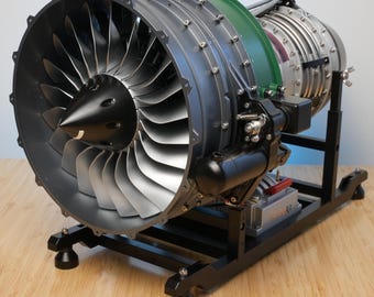 Fully Assembled Motorized Metal Jet Engine Model