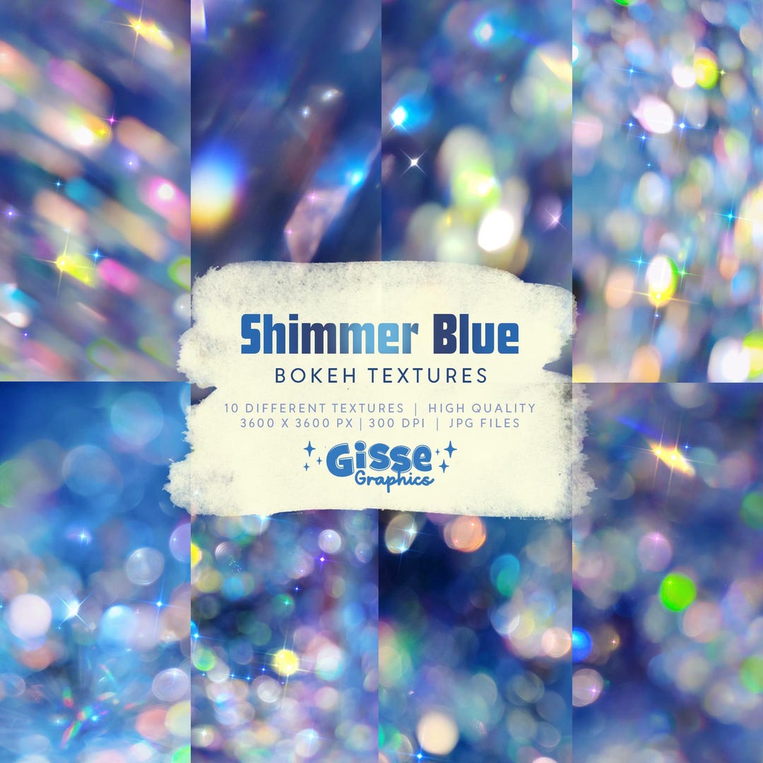 Shimmer Textuers Shimmer Blue | Light Bokeh Textures | High Quality | 12 X 12