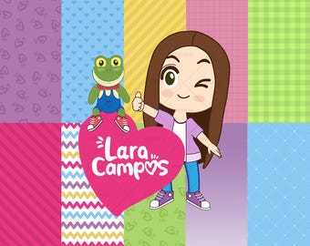 Lara Campos and Rhenne | Digital Papers and Clipart
