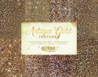 Antique Gold | Large Textures | High Quality | 12 x 12" | Digital Papers | Metallic Textures