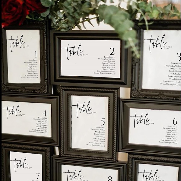 Table Seating Chart Frame Seating Chart Frame - Etsy