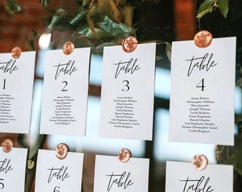 4x6 Wedding Seating Chart Template, Seating Cards, Elegant Seating plan, Table Seating Chart Printable, Template Seating Chart, Julia