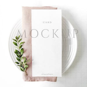 Menu Mockup, Wedding Menu Mockup, Program Mockup, Elegant Menu Mockup, Wedding Program Mockup, 4x9 Card Mockup, Stationery Mockup