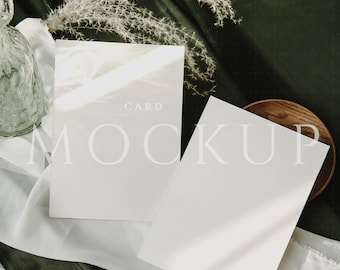 Maqueta del programa, Maqueta del programa de bodas, Maqueta del programa plegado, Maqueta del programa bifold en blanco, Maqueta de invitación, Maqueta de tarjeta 5x7 Boho