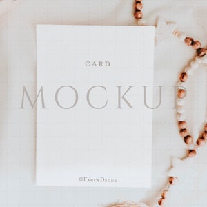 Greeting Card Mockup, Card Mockup, Boho Mockup, 5x7 Card Mockup, Invitation Mockup, Stationery Mockup, Baby Shower Invitation Mockup