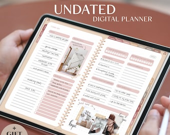 Planner digitale non datato 2025, Planner Goodnotes, Planner iPad, Planner adhd, Planner Notability, Planner digitale Life, Planner settimanale