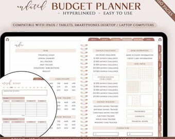 iPad Budget Planner Boho, Paycheck Budget, Digital Budget Planner, Goodnotes Budget, Savings Tracker, Financial Digital Planner