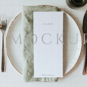Menu Mockup, Wedding Menu Mockup, Program Mockup, Elegant Menu Mockup, Wedding Program Mockup, 4x9 Card Mockup, Stationery Mockup