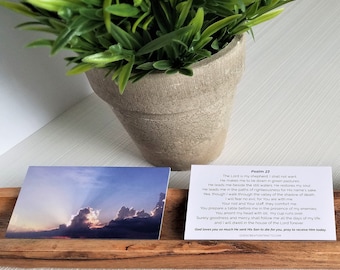Psalm 23 Gospel Tracts • 25 Pack Comfort and Encouragement Scripture Cards • Christian Outreach and Sympathy Ministry