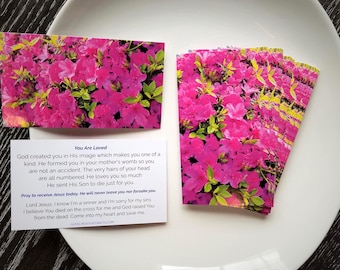 You Are Loved Gospel Tracts • 25 Pack Christian Scripture Cards with Salvation Prayer • Encouraging Outreach Cards for Hurting Hearts