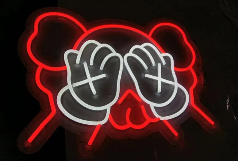 Kaw Neon Sign Led Anime Neon Sign Custom Neon Sign Kaw Wall Etsy
