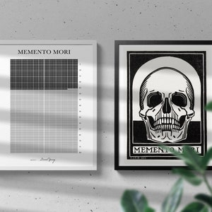 Memento Mori Life Calendar Set of 2 | Digital Download | Stoicism Print | Stoic Reflection | Marcus Aurelius Art | Stoic Poster | Stoic Art