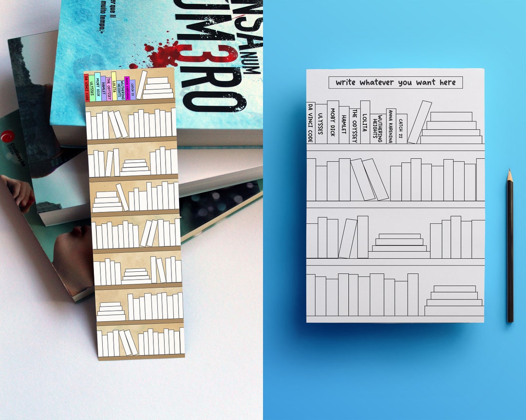 Book Tracker Bookmark Bundle | Bookmark & Bookshelf Tracker Printable ...