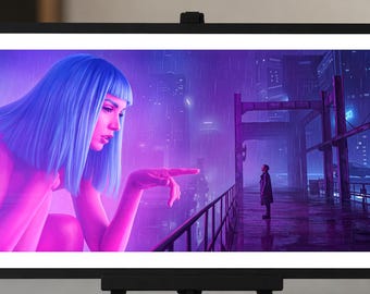 Blade Runner 2049 "You Look Lonely" Movie Poster, Cyberpunk Decor, 22x11in