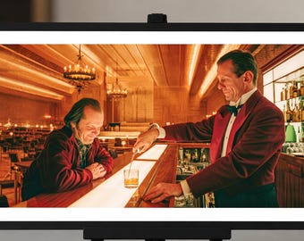 Shining "Bourbon" Movie Poster, Stanley Kubrick, Jack Torrance & Lloyd the Bartender, 22x11in