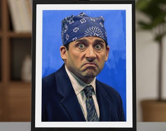 Michael Scott, "Prison Mike" Poster, The Office TV Show Wall Art,  12x16in