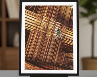 Interstellar Tesseract Movie Poster, Sci-Fi, Christopher Nolan, 12x16in