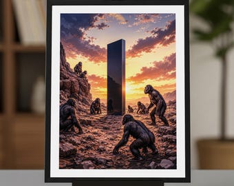 2001: A Space Odyssey Movie Poster, Monolith, Stanley Kubrick, 12x16in