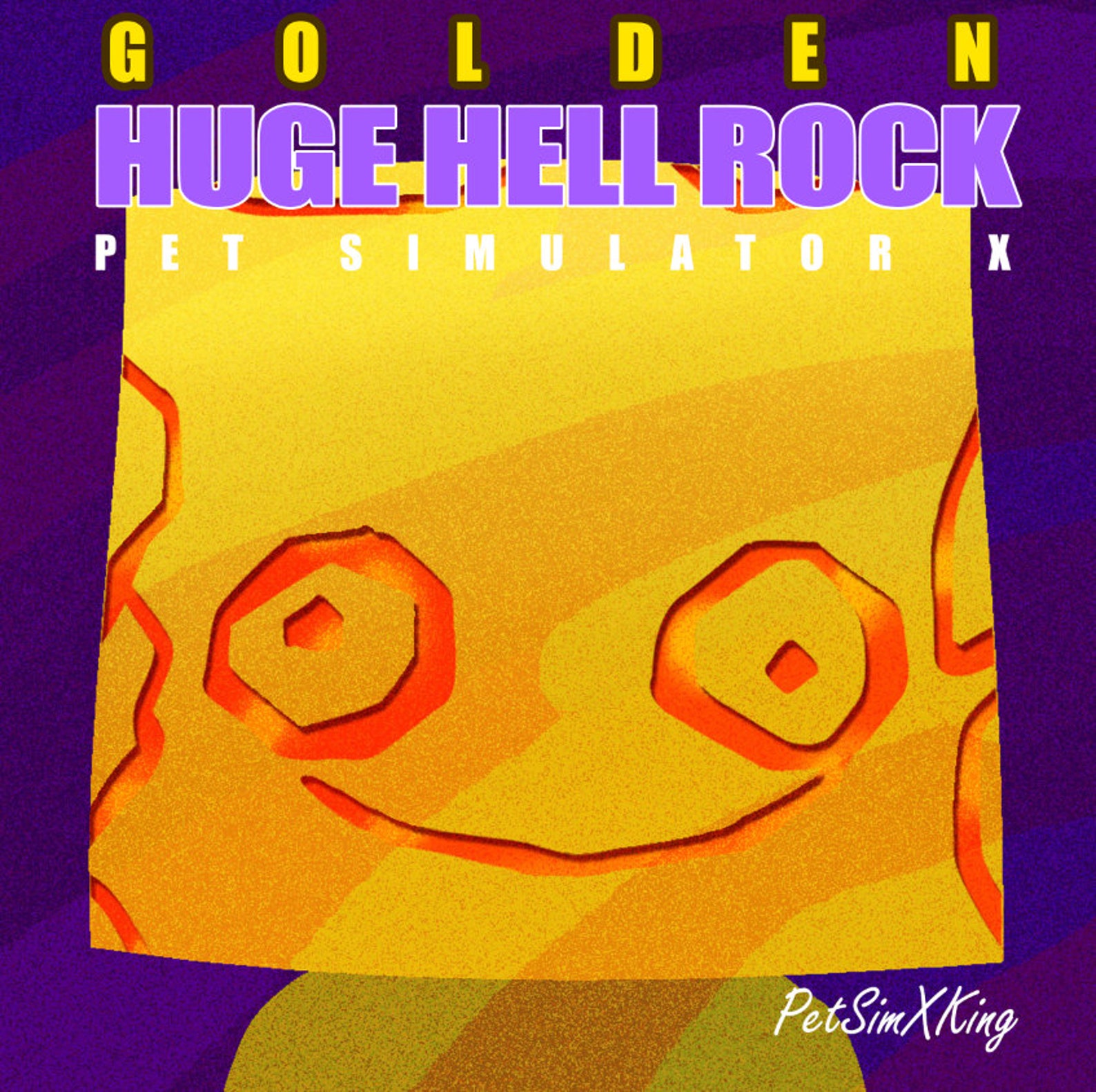 Pet Simulator X Golden Huge Hell Rock Etsy UK