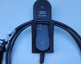 Wandhalterung kompatibel mit Audi E-tron Skoda iV Porsche EVSE Charger Ladegerät Wandhalterung Typ 2 mit Kabelhalter Wallbox