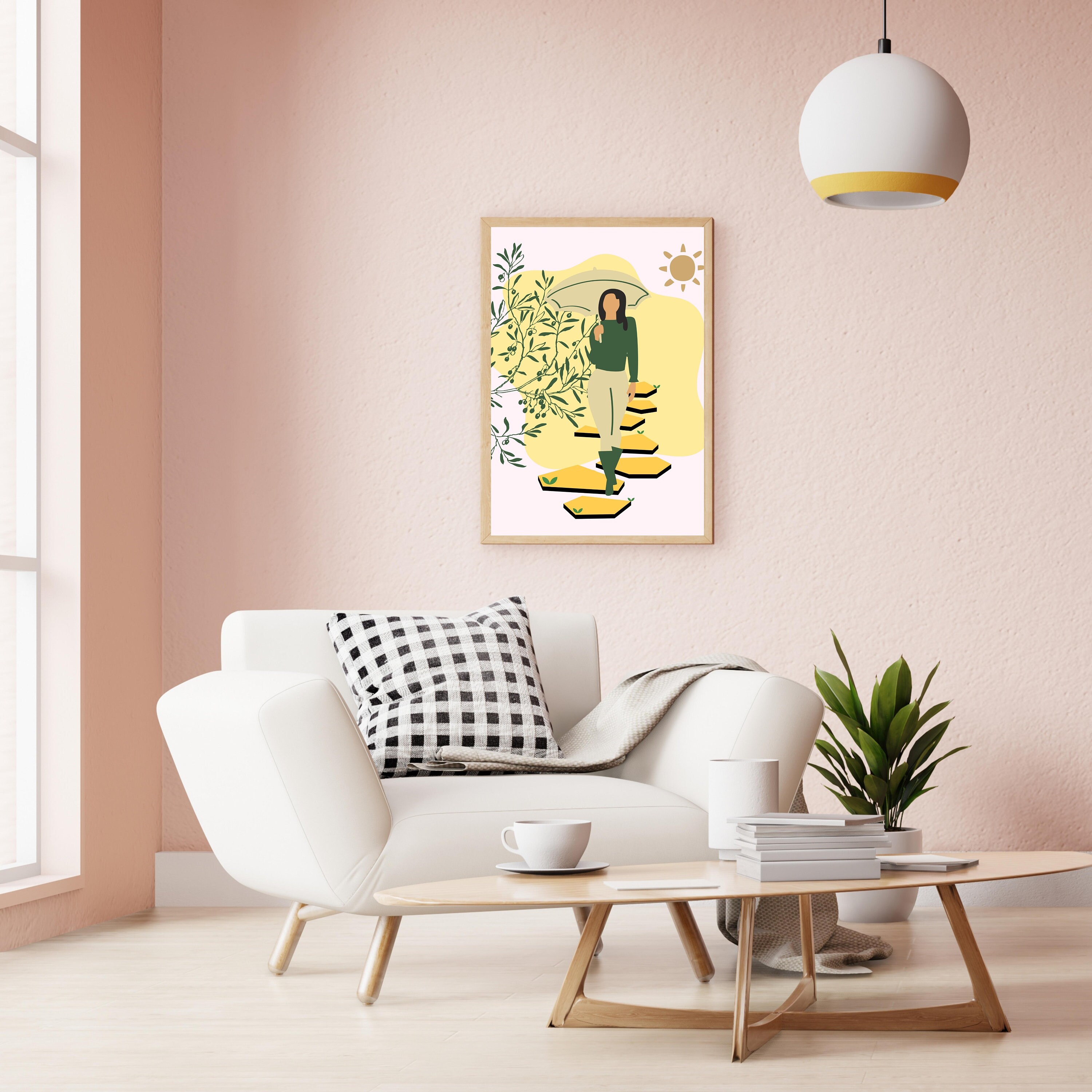 Boho Woman Art Abstract Printable Woman Wall Art Desert Lady Print Boho ...