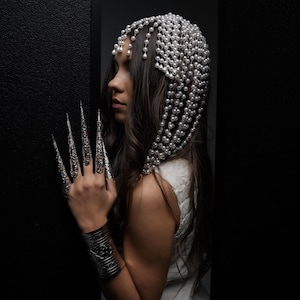 Pearl Beads Strings Wig Headpiece