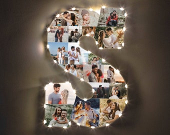 Letter S Photo collage, Letter S picture frame, Letter S gift, Special frame, Photo collage, photo gift, Picture gift, New home Gift,