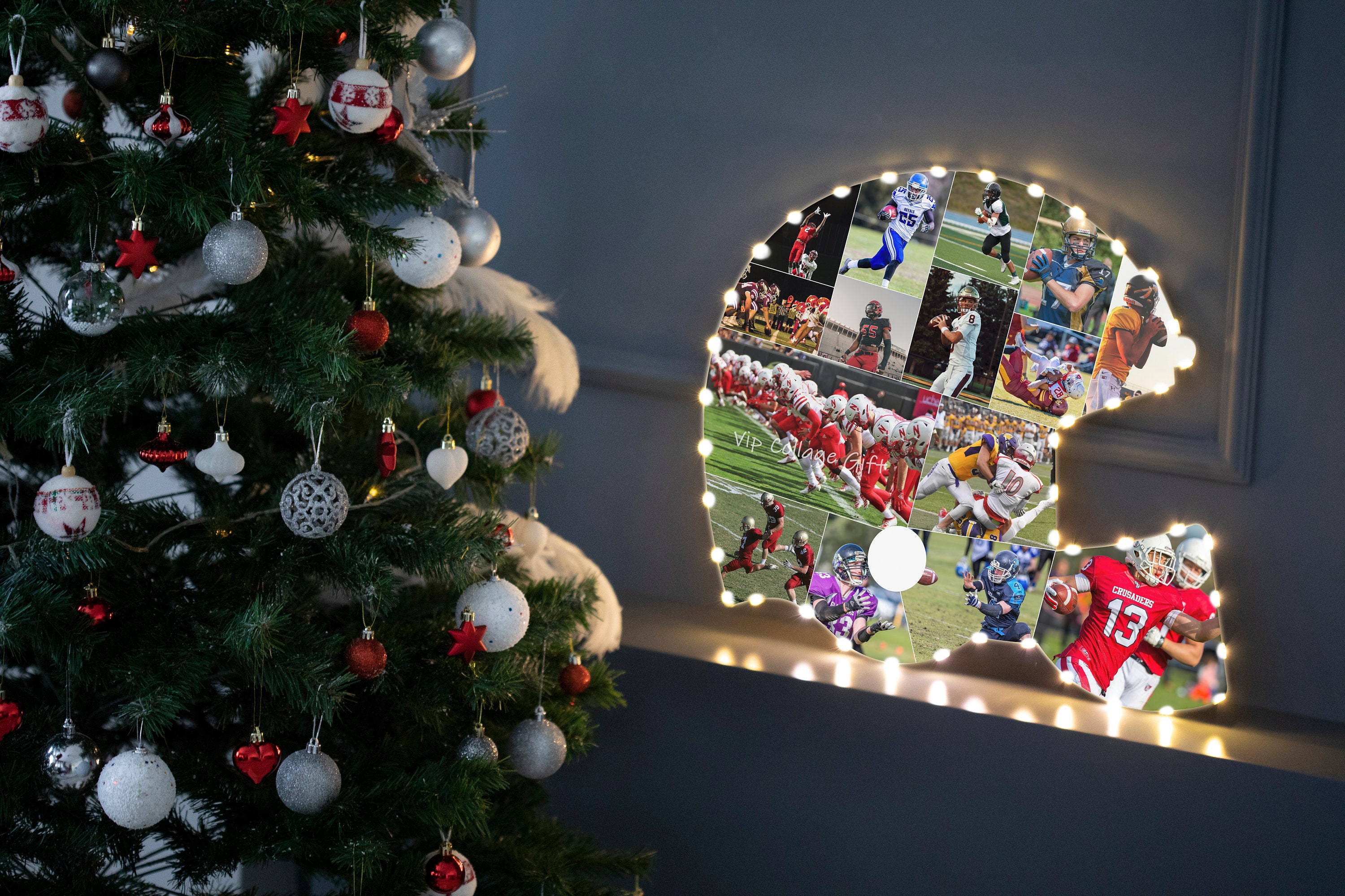 Football Gift, Personalized Football Gift, Custom Photo Collage