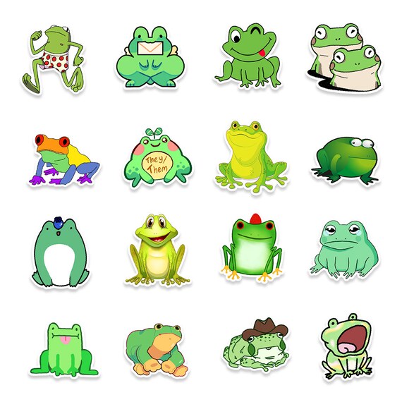 Adesivo Rana Cute – Decal In Vinile Per Auto, Laptop, Finestre, Skateboard – Mega Sticker Store