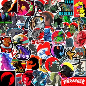 50pcs Godzilla Party Vinyl Sticker Snowboard Luggage Laptop Phone Skateboard