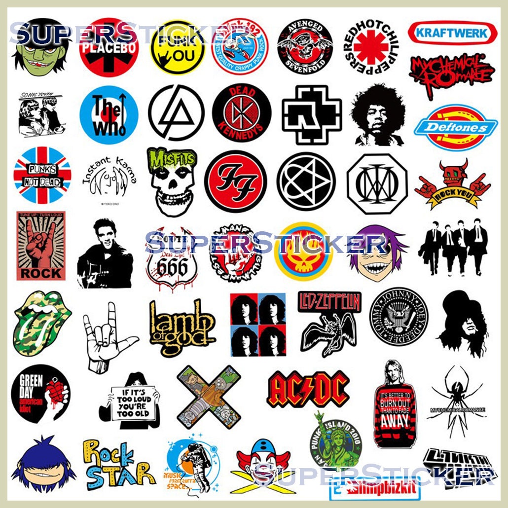 Punk Rock Stickers Doodle Car Decals for Teens Adults to DIY Laptop Phone  Luggage Skateboard Guitar Mug Bicycle Motorbike Home Party Decor Cool Gifts