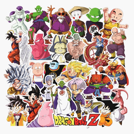 100pcs Dragon Ball Z Goku Gohan Vinyl Sticker Snowboard Luggage