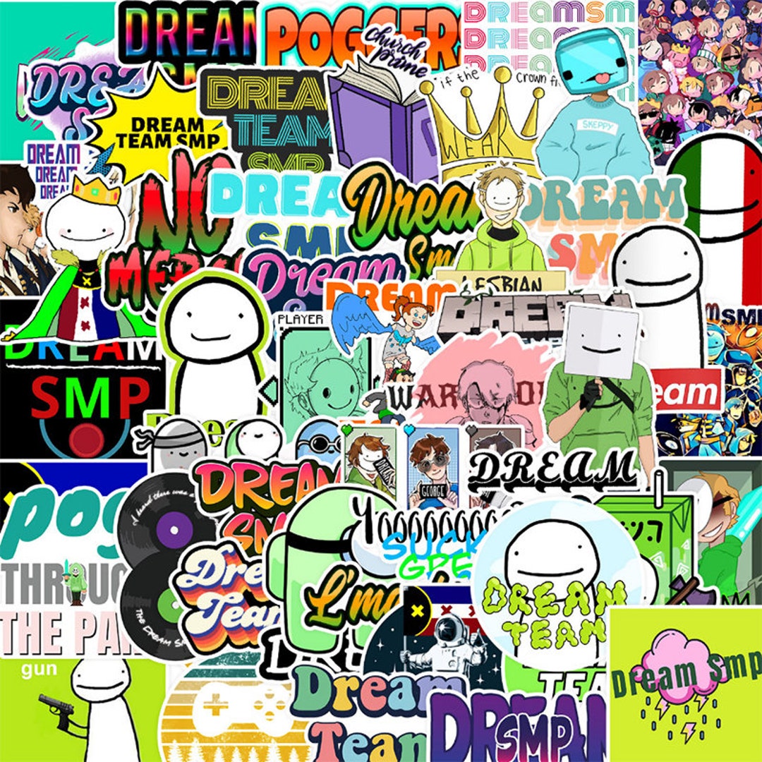 50pcs Dream SMP Game Party Vinyl Sticker Snowboard Luggage Laptop Phone ...
