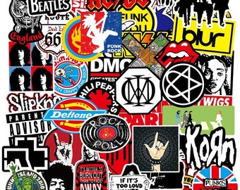 100pcs Rock Punk Music Party Vinyl Sticker Snowboard Luggage Laptop Phone Skateboard