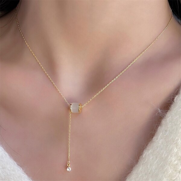 Opal Necklace, 18K Gold Plated, Dainty Necklace, Gifts For Her, Minimalist Necklace, Minimalist Jewelry