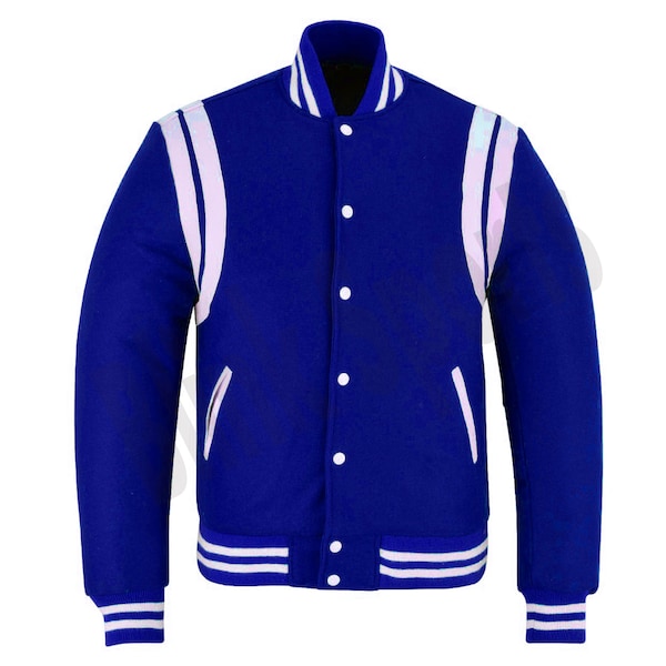 Royal Blue Letterman Jacket Etsy