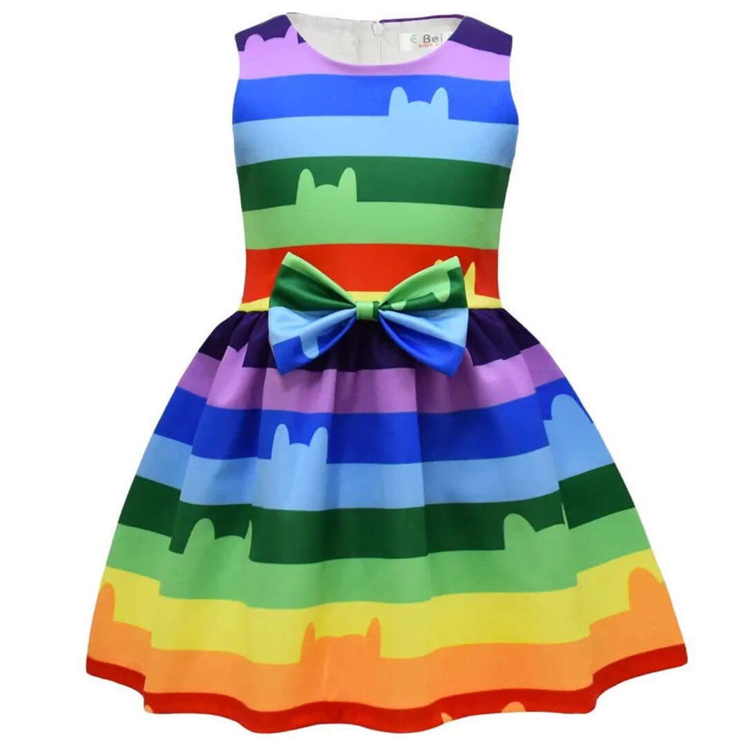 Gabbys Dollhouse Birthday Rainbow Dress With Matching Car Etsy