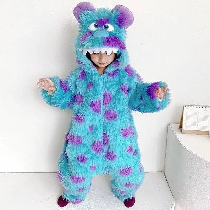 Monsters Inc Sully Monster Furry Onesie Costume Etsy