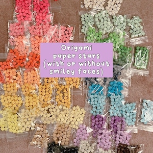Stelle di carta origami (con o senza smiley)