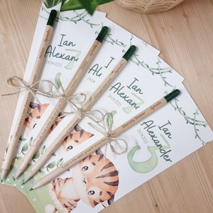 Segnalibro personalizzato con matita piantabile, bomboniera, segnaposto, battesimo, regalo personalizzato, nascita, comunione, regalo ospiti