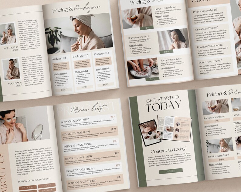 Price List Template for Small Businesses Services and Pricing Template