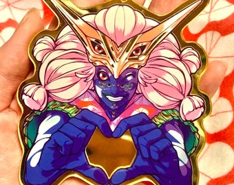 No More Heroes 3 NMH3 FU Gold Mirror Acrylic Charm Reflective Compact