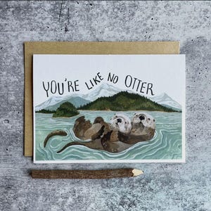 Klappkarte, Karte - Otter, Seeotter