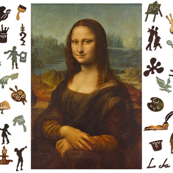 Drewniane Puzzle Premium Mona Lisa Adawoo