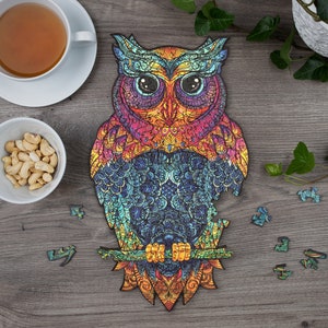 Wooden Puzzle Jigsaw Premium Owl by Adawoo