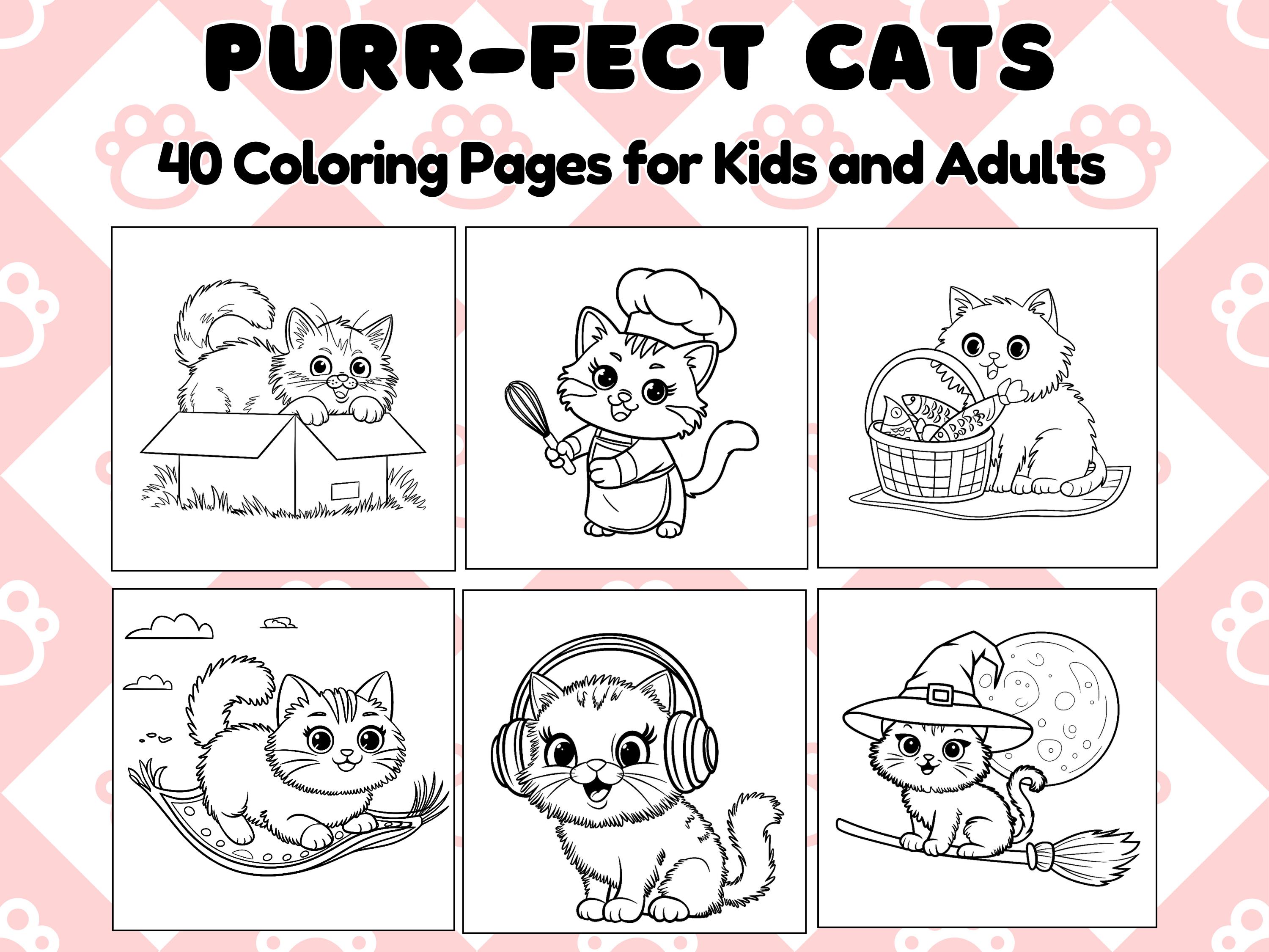 Purr Fect Cats Coloring Pages Bold And Easy Designs For Creative