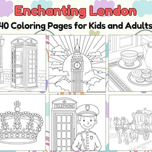 Bezauberndes Londoner Ausmalbilder – London zum Ausmalen für Kinder | Spaß und lehrreich | Sofort Download PDF